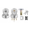 DOOR ROTARY KNOB WITH LOCK CHROME KNOB SET