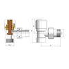Úhlový regulační ventil SWING chrom All in One Pex 16mm