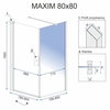 Cabina de ducha de esquina Rea Maxim 80x80x195 derecha - ADICIONALMENTE 5% DESCUENTO PARA EL CÓDIGO REA5