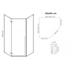 Cabină de duș de colț Rea Diamond Black 90x90x195 cm- SUPLIMENTARE 5% REDUCERE LA COD REA5