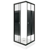 Cabină de duș pătrată Kerra Pico Black STR cu cadă de duș 90 cm