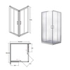 Cabină de duș pătrată modernă Besco 80x80x185 sticlă transparentă - REDUCERE suplimentară 5% la codul BESCO5