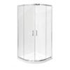 Cabină de duș semicirculară modernă Besco 80x80x185 sticlă transparentă - REDUCERE suplimentară 5% cu codul BESCO5