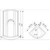 Cabina doccia semicircolare Kerra Intro 90 cm con piatto doccia