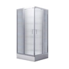 Cabine de douche carrée Besco Modern 80x80x165 verre graphite - 5% RÉDUCTION supplémentaire sur le code BESCO5