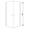 Cabine de douche carrée KERRA MADRID 80 cm