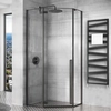 Cabine de douche d'angle Rea Diamond Black 100x100 cm - EN PLUS 5% RÉDUCTION POUR LE CODE REA5