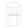 Cabine de douche Invena Vitoria 90 verre graphite