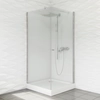 Cabine de douche sans profil carré Duso 80x80x195 - verre transparent