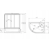 Cabine de duche com hidromassagem Kerra Yukon 120x80 direita