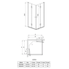 Cabine de duche quadrada Deante Kerria 90x90x200 portas dobráveis ​​- DESCONTO adicional 5% com código DEANTE5