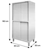 Cabinet profesional de gastronomie cu trecere 4-drzwiowa 80x50x180cm