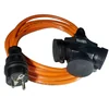 Cable de extensión 3 metros con 3 tapones de goma 16A cable H07BQ-F 3G2.5 poliuretano resistente al aceite y a la intemperie IP44