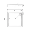 Cadă de duș pătrată Deante Jasmin 80x80x14 cm- Suplimentar 5% REDUCERE la codul DEANTE5