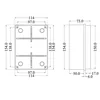 Caja aplicada transparente 150x110x70mm IP56 para unión de distribución ABS resistencia a los rayos UV sin ojales bordes lisos