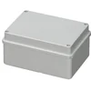 Caja cuadrada aplicada 150x110x70mm IP56 para unión de distribución ABS resistencia a los rayos UV sin ojales bordes lisos