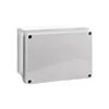 Caja cuadrada aplicada 150x110x70mm IP56 para unión de distribución ABS resistencia a los rayos UV sin ojales bordes lisos