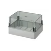 Caja transparente de alta aplicación 240x190x160mm IP56 para unión de distribución ABS resistencia a los rayos UV sin ojales bordes lisos