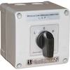 Cam switch 10A, L-O-P reversing switch, in housing OB11 with lockable yellow / red front