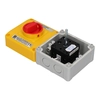 Cam switch 10A, L-O-P reversing switch, in housing OB11 with lockable yellow / red front