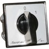 Cam Switch 25A, afbryder 0-1 (3 - polar) sort knop, sølvplade P03