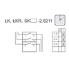 Cam Switch 25A, afbryder 0-1 (3 - polar) sort knop, sølvplade P03