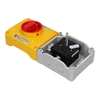 Cam switch 25A, Disconnector 0-1 (1 - pole), in housing OB13, lockable yellow / red