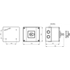 Cam Switch 63A, afbryder 0-1 (3 - polar), i huset OB16,