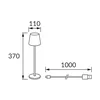 Candeeiro de mesa LED SMD TOGA LED BLACK CCT