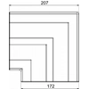 Canto plano, tipo de sobreposição GK-FH53165RW