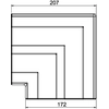 Canto plano, tipo de sobreposição GK-FH53165RW