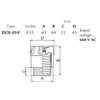 Capac ceramic E33 pentru sigurante fuzibile patron fuzibil 35A, 50A sau 63A