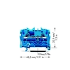 Capezzolo 2-przewodowa crociera 1,5 mm per applicazioni Ex e II ed Ex e dicitura laterale e centrale per la guida TS 35 X 15 E 35 X 7,5 MORSETTO A GABBIA a innesto 1,50