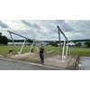 Carport Solar Carport 3x12 ar 36 saules moduļiem 5 transportlīdzeklim ar iespēju uzstādīt fotoelektrisko sistēmu.