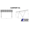 CARPORT X1 CZARNY