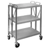 Carrello Cameriere Ristorazione, Pieghevole 88x50x96cm 3-półki Acciaio Inox