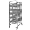 Carrello da Trasporto Catering in Acciaio Inox per Vassoi 74x55x170