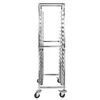 Carrello Mobile Catering per Vassoi 62x47x174cm Acciaio Inox