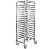 Carrello Mobile Catering per Vassoi 62x47x174cm Acciaio Inox