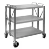 Carrello per catering per cameriere, pieghevole 63,5x40x96cm 3-półki inossidabile