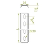 carril EURO SZP35H7/2, El grosor de una hoja 1,0mm