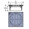 Cast iron drain 315mm kl.B125/12.5T square for telescopic tube 2 screws (for the well 315)