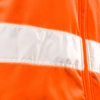 High-visibility softshell jacket with hood, orange, size M