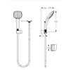 Ideal Standard Cube point shower set, chrome, B0020AA