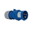 CEE single-phase plug plug 3 poly 2P+PE 16A 6h blue 230V IP44 furniture with cable assembly