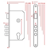 CERRADURA DE PUERTA DE PERNO 20 JANIA 72/50 CONTRIBUCIÓN