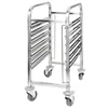 Chariot de restauration pour le transport de récipients GN 38x55x95 Inox