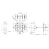 Chave modular rotativa 3 pólo 125A 0-1 ON-OFF IP20 montagem em trilho ou com parafusos