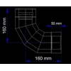 Chimney bend DN 80/125, 90 st with gasket for condensing and turbo boilers