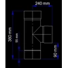 Chimney tee DN 200, 90st for solid fuel boilers